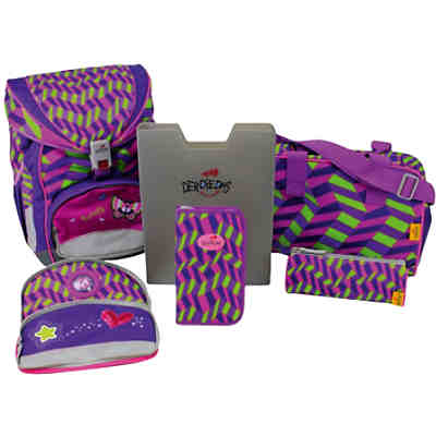 DerDieDas Schulrucksackset ErgoFlex EXKLUSIV SWITCH Girl Gang/Butterfly, 7-tlg. (Kollektion 2017/2018) 2