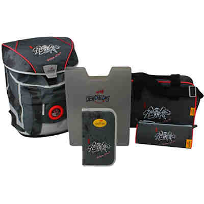 DerDieDas Schulrucksackset ErgoFlex VARIO Spider Attack, 5-tlg. (Kollektion 2017/2018) 2