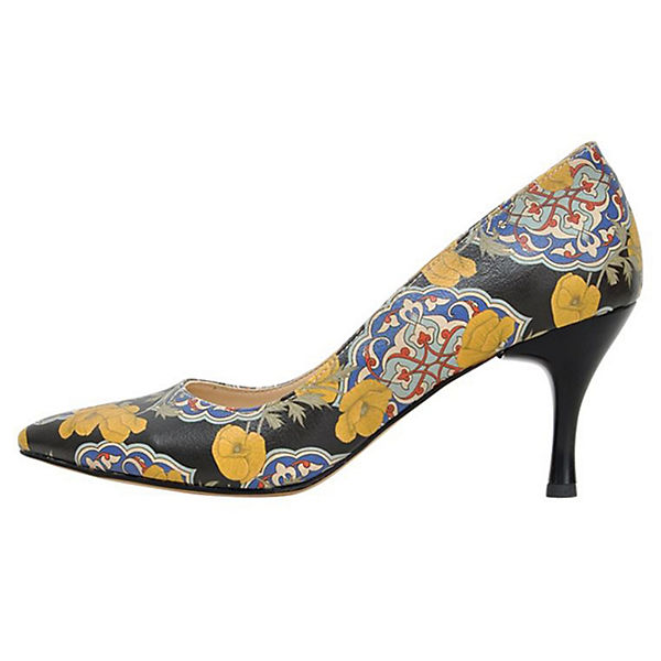 Klassische Pumps Tiles and Flowers