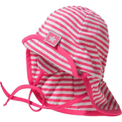 Baby Sonnenhut mit Nackenschutz zum Binden mit UV-Schutz 30+ für Mädchen