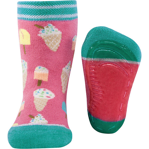 Haussocken Vollsohle Softsteps für Mädchen, Eis