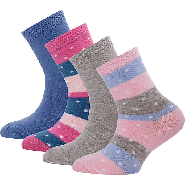 Socken 4er-Pack für Mädchen, Ringel