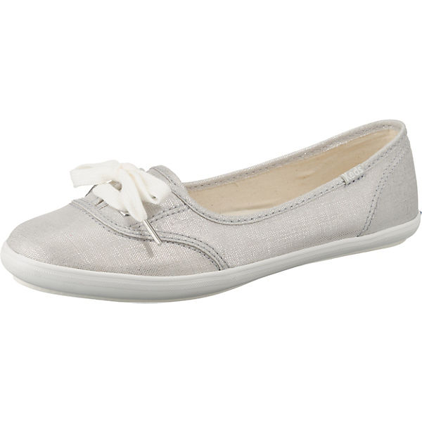 Teacup Metallic Linen Silver Sportliche Ballerinas
