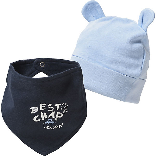 Baby Set Erstlingsmütze + Tuch für Jungen