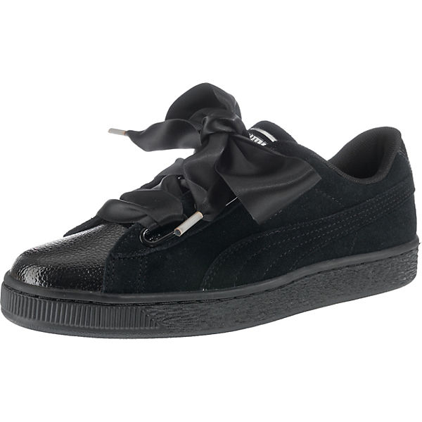 Suede Heart Bubble Sneakers