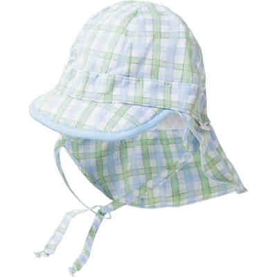 Baby Sonnenhut mit Nackenschutz zum Binden mit UV-Schutz 50+ für Jungen
