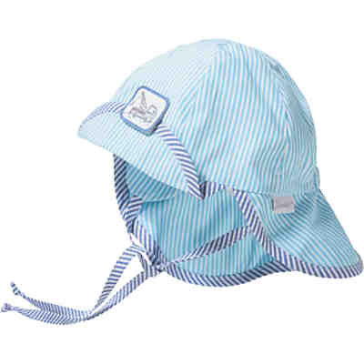Baby Sonnenhut mit Nackenschutz zum Binden mit UV-Schutz 50+ für Jungen