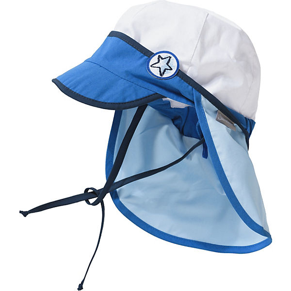 Baby Sonnenhut mit Nackenschutz zum Binden für Jungen