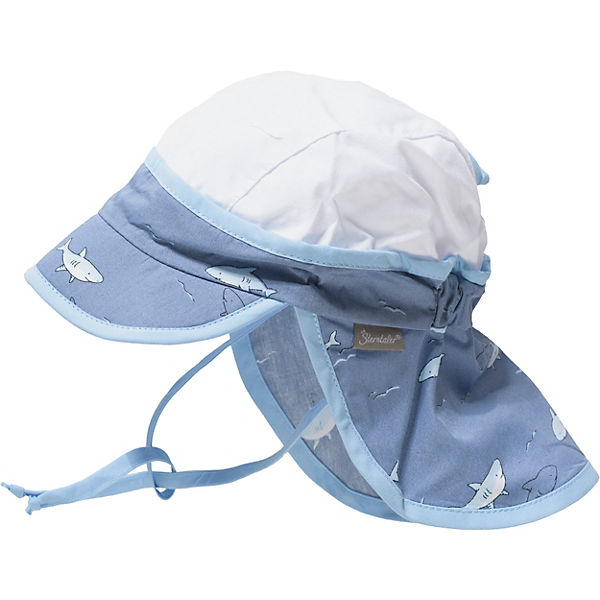 Baby Sonnenhut mit Nackenschutz zum Binden für Jungen