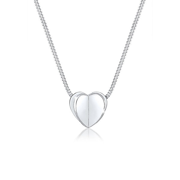 Halskette Herz Liebe 3D Verbundenheit 925 Silber