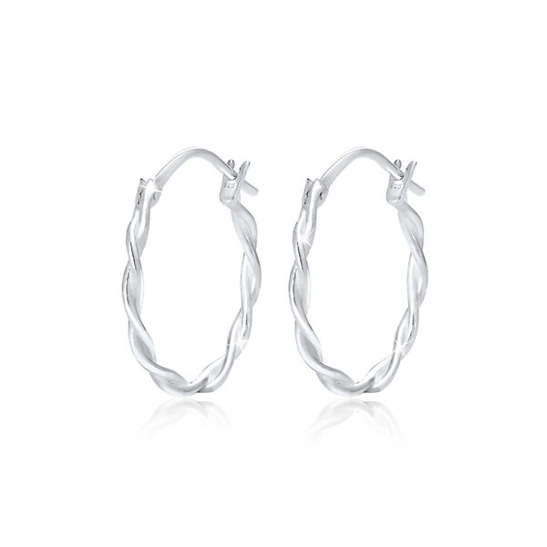 Ohrringe Twisted Gedreht Knoten Creole Trend 925 Silber