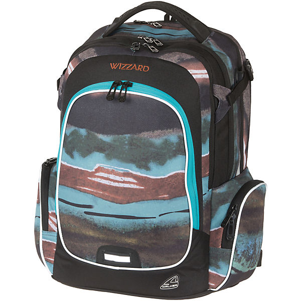 Schulrucksack CAMPUS WIZZARD blue pile