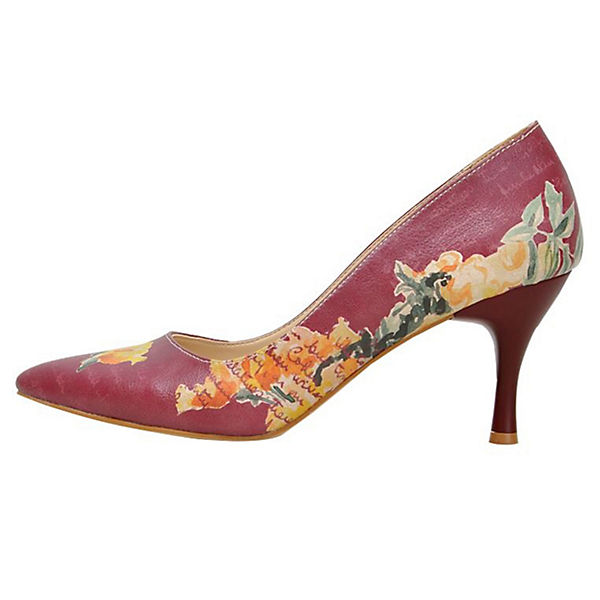 Klassische Pumps Stiletto Yellow Flower