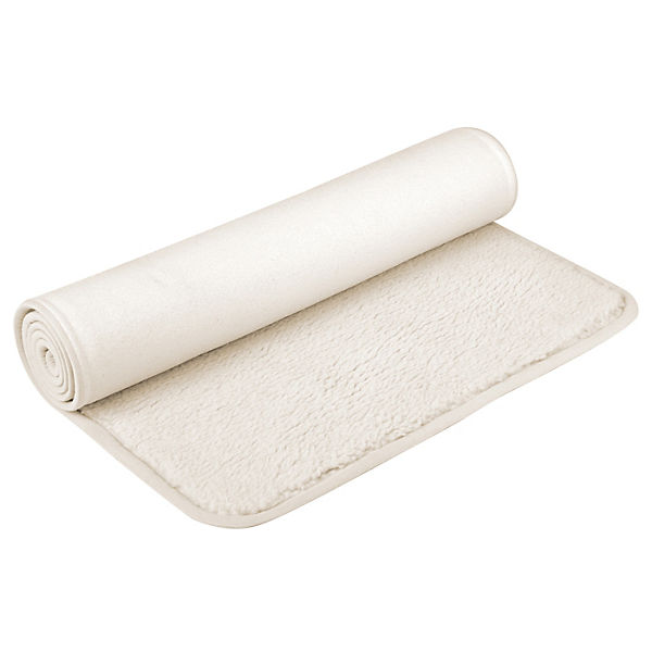 Fitnessmatten Yogamatte Natur (Schurwolle) Umsäumt 75 cm x 180 cm