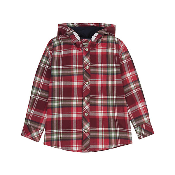 Kinder Hemd aus Flanell mit Kapuze