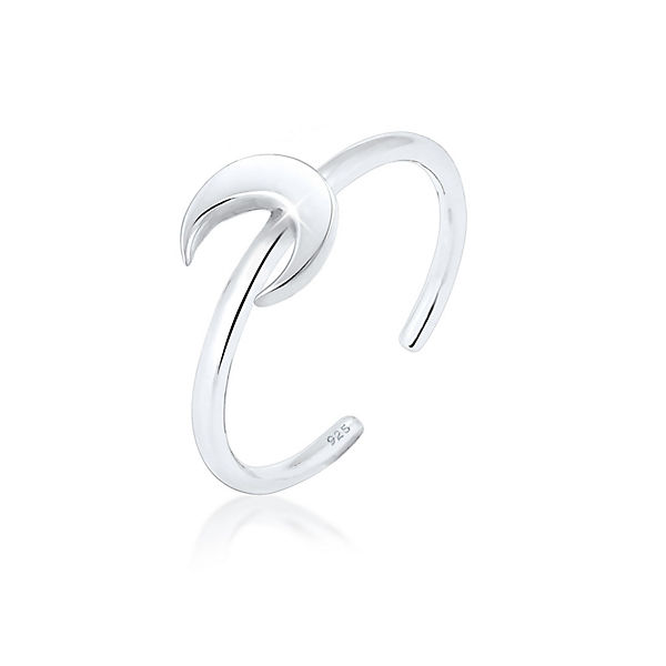 Ring Halbmond Luna Basic Astro 925 Sterling Silber
