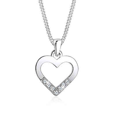 Halskette Herz Liebe Diamant (0.07 ct.) 925 Silber Shana