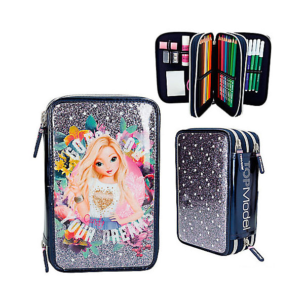TOPModel 3-fach Federtasche Friends dunkelblau