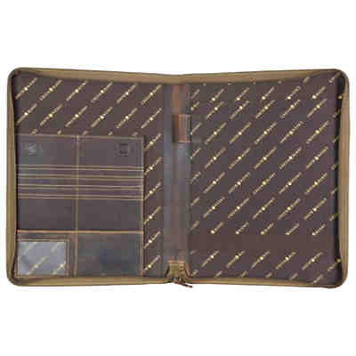 Vintage Ringmappe Leder 26 cm Schreibmappe