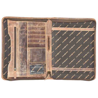 Vintage Ringmappe Leder 26 cm Schreibmappe