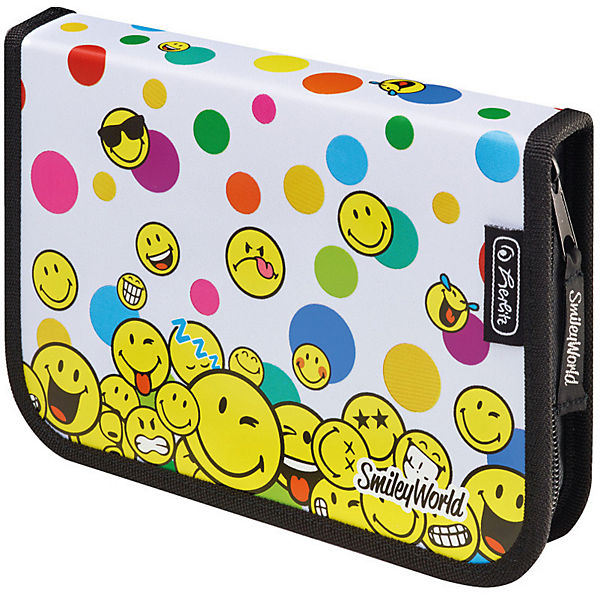 Herlitz Schüleretui SmileyWorld Rainbow Faces, 19-tlg.