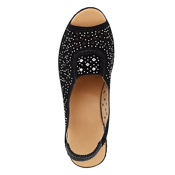 Sandalette mit schöner Glitzerapplikation Schuhweite: H