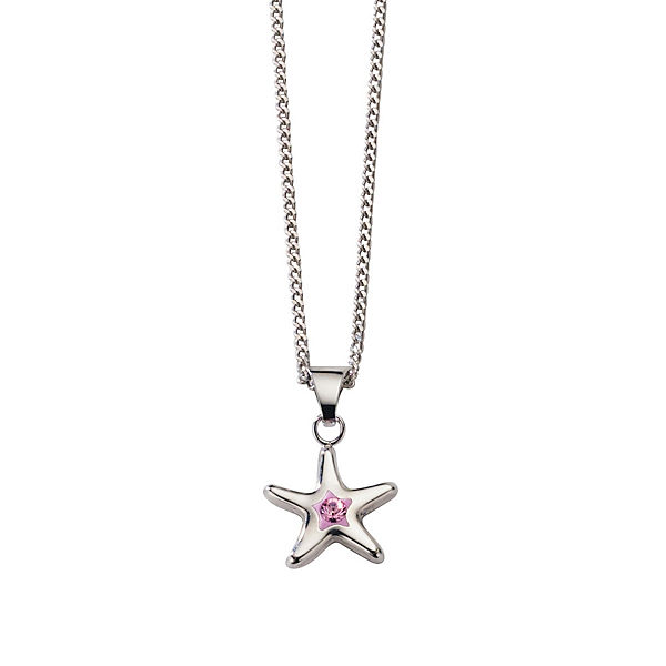 Crystelle Silber Anhänger mit Kette Swarovski Kristalle Halsketten