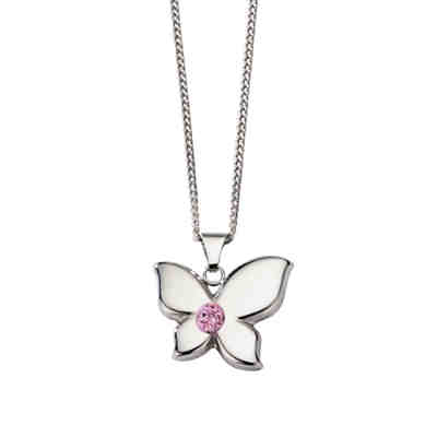 Crystelle Silber Anhänger mit Kette 925/- Sterling Silber Swarovski Halsketten
