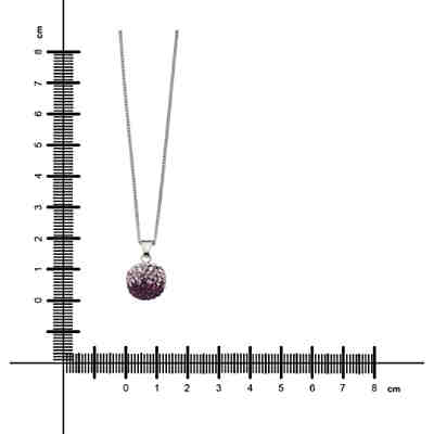 Crystelle Silber Anhänger mit Kette 925/- Sterling Silber Swarovski Halsketten 2