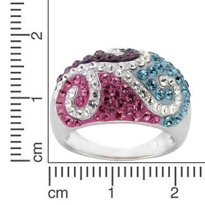 Crystelle Silber Ring 925/- Sterling Silber Swarovski Kristalle Ringe 2