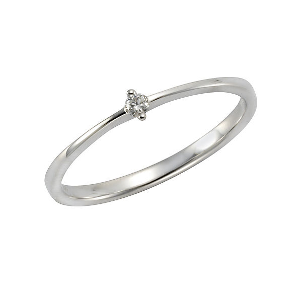 Ring 585/- Weißgold Brillant Brillant Ringe