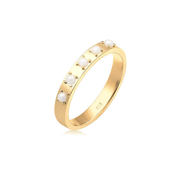 Bandring Perle Swarovski® Kristalle 925 Silber