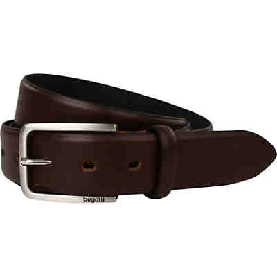 bugatti Accessoires bombierter Ledergürtel 90cm Länge / 3,5cm BreiteGürtel
