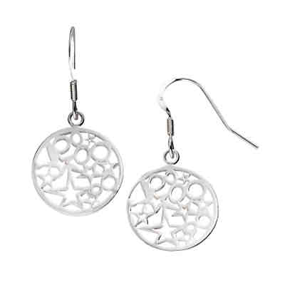 ZEEme Silver Ohrhänger 925/- Sterling Silber Sterne und KreiseOhrringe
