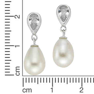 ZEEme Pearls Ohrstecker 925/- Sterling Silber Perle weißOhrringe 2