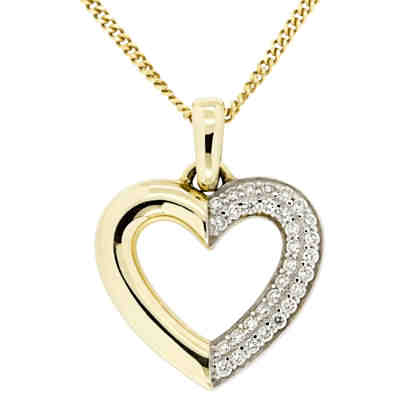 Orolino Anhänger mit Kette 585/- Gold Brillant SI Vollschliff RundKettenanhänger