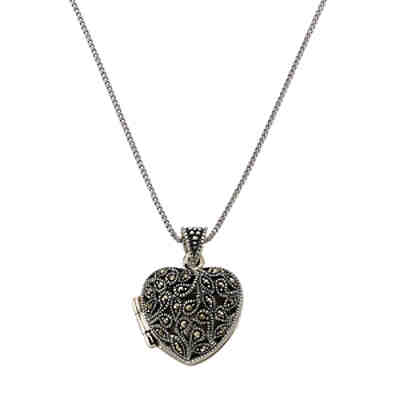 ZEEme Jewelry Anhänger mit Kette 925/- Sterling Silber MarkasitKettenanhänger