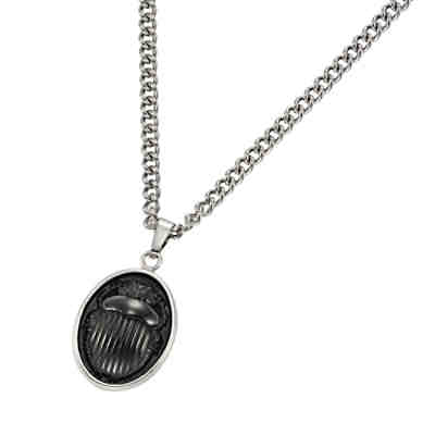 ZEEme Stainless Steel Anhänger mit Kette Edelstahl SkarabäusKettenanhänger