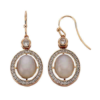 ZEEme Jewelry Ohrhänger 925/- Sterling Silber MondsteinOhrringe