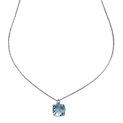 ZEEme Jewelry Anhänger mit Kette 925/- Sterling Silber BlautopasKettenanhänger 2