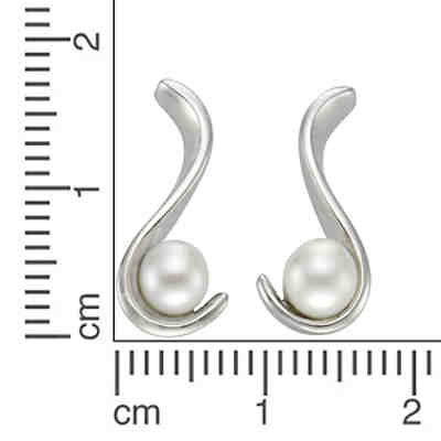 ZEEme Pearls Ohrstecker 925/- Sterling Silber Perle weißOhrringe 2