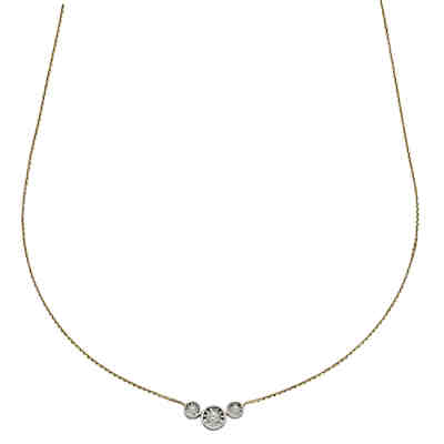 Celesta Diamonds Collier 925/- Silber 3xDiamantHalsketten