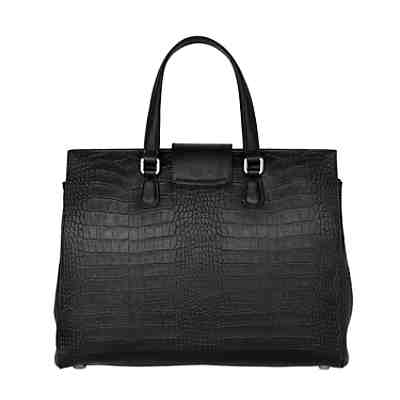 Lederhand- und Schultertasche mit Krokodilprägung Handtaschen 2