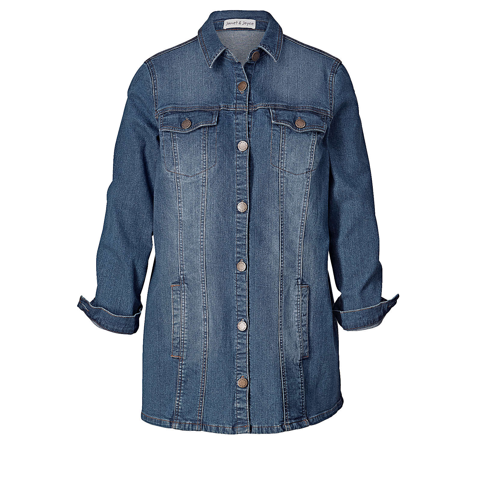 Janet & Joyce Jeansjacke dunkelblau Damen Gr. 50 Janet & Joyce Jeansjacke dunkelblau Damen Gr. 50