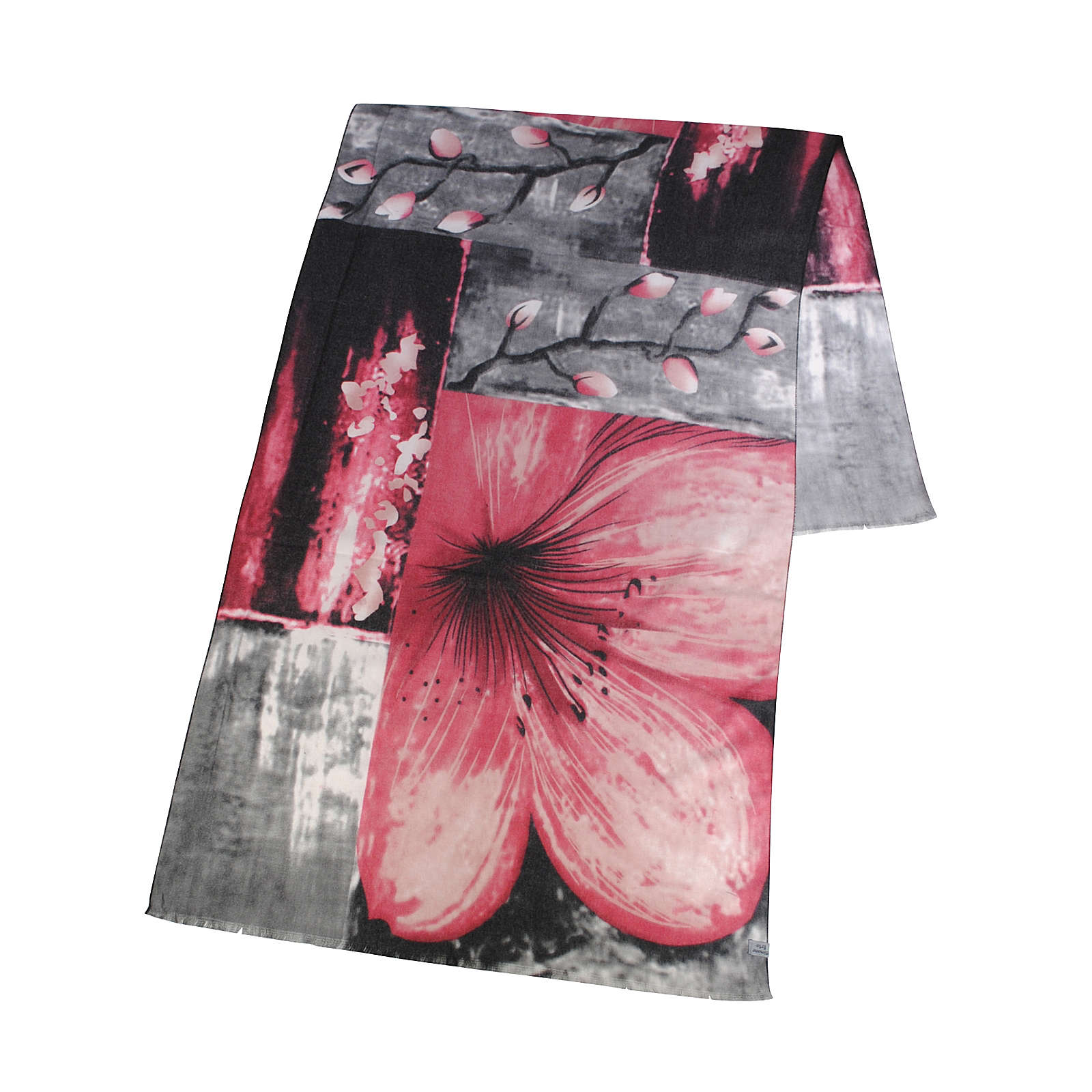 Simone Erto Schal Magnolie Schals grau/rot Damen Simone Erto Schal Magnolie Schals grau/rot Damen