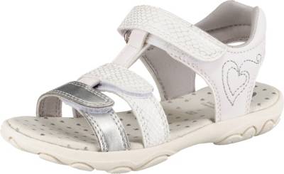 GEOX, Sandalen CUORE für Mädchen, weiß GEOX Sandalen 'Cuore' Mädchen, Silber Weiß, Größe 29