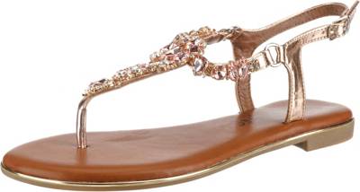 Neueste BUFFALO Damen Schuhe Esra T Steg Sandalen Rosegold Neueste BUFFALO Damen Schuhe Esra T Steg Sandalen Rosegold