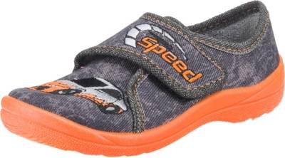 Fischer Markenschuh, Hausschuhe für Jungen, Rennauto, grau Hausschuhe für Mädchen, Schmetterling, Fischer Markenschuh