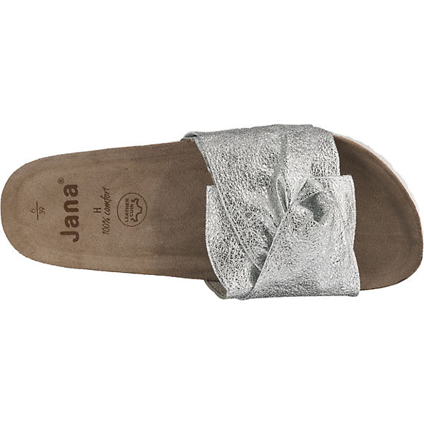 Jana Jana Pantoletten Silber Pantoletten d55rPxqZ