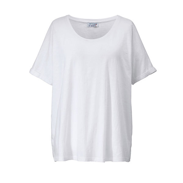 Shirt halbarm uni Oversized blickdicht Baumwolle T-Shirts